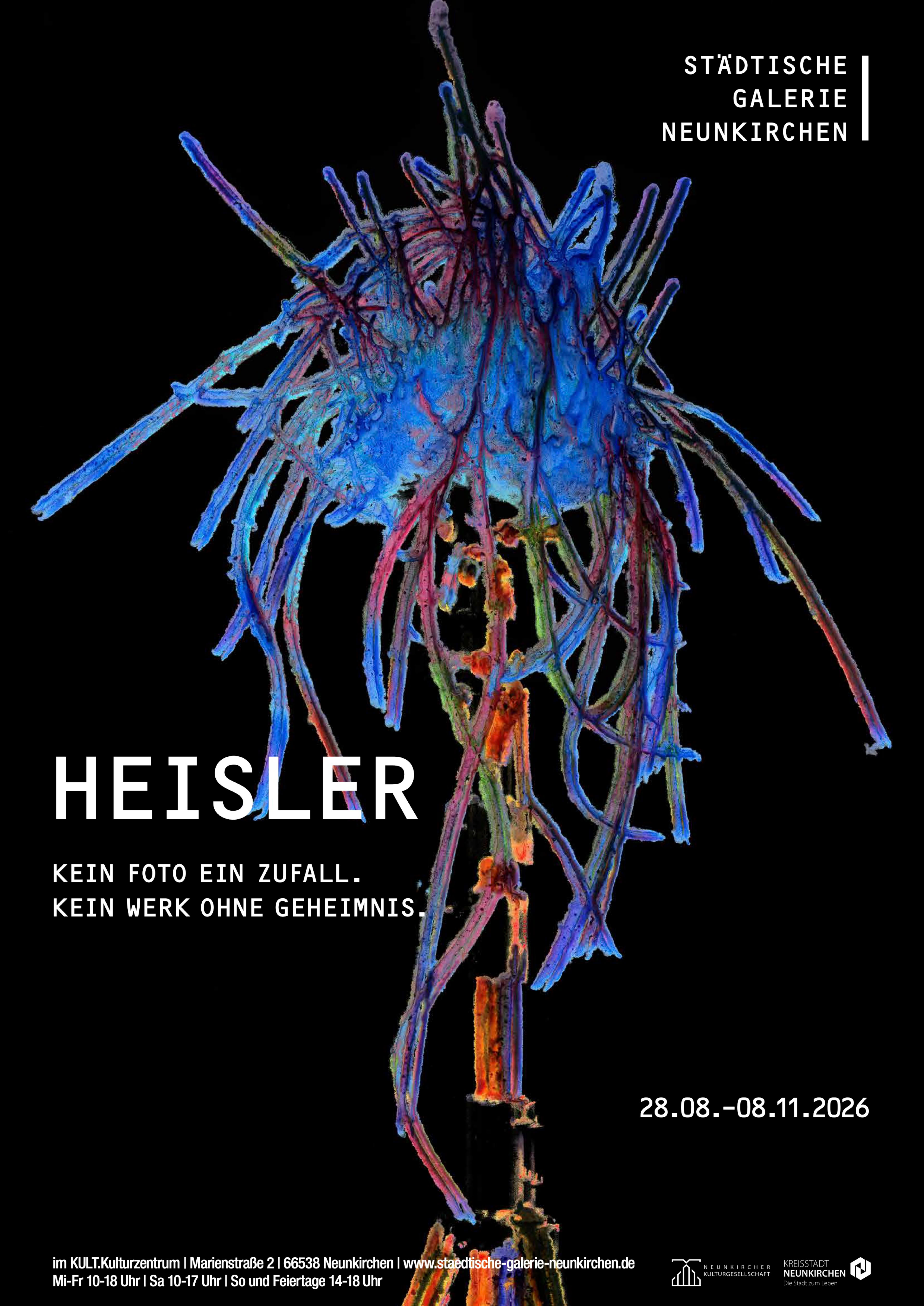 HEISLER – Kein Foto ein Zufall. Kein Werk ohne Geheimnis. Ausstellung Städtische Galerie Neunkirchen 28.08. bis 08.11.2026